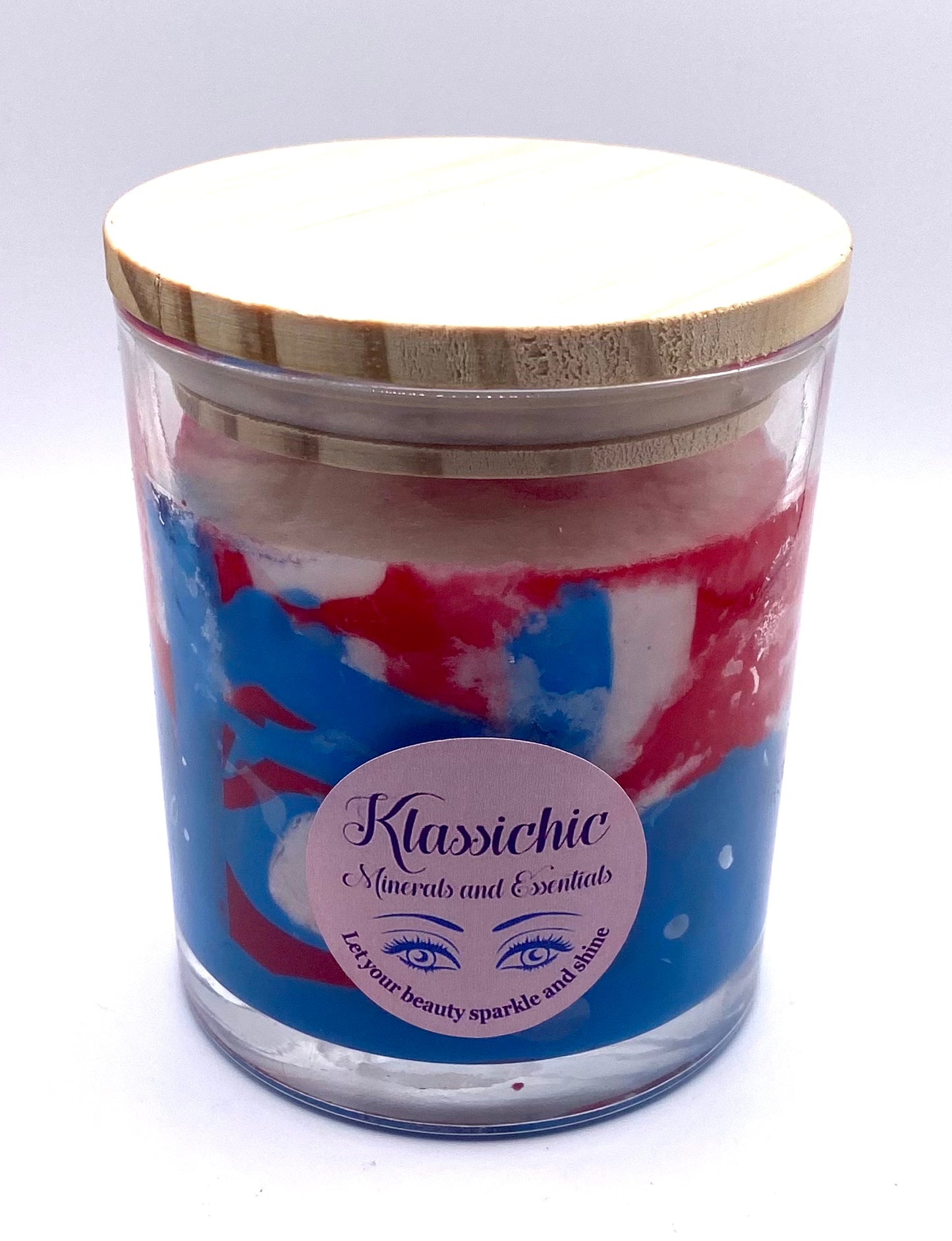 Wildberry Scented Red, White, and Blue Candle